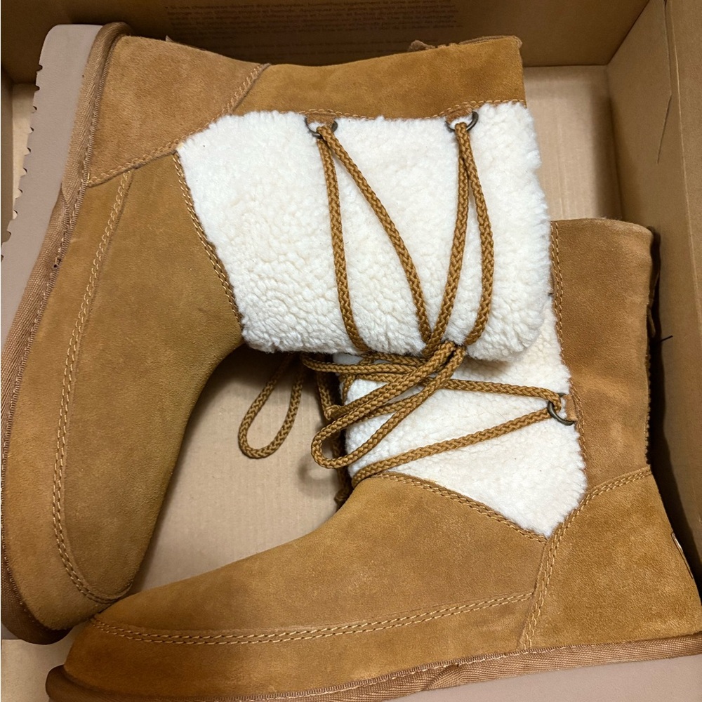 Cozy Tan and Cream Women's Boots